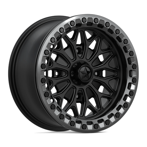 MSA Offroad Wheels Ma53 Bolo Utv Beadlock 15X7 4X110 +10MM Matte Black W/ Gl-Gunmetal Rg