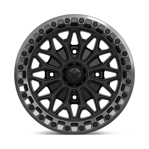 MSA Offroad Wheels Ma53 Bolo Utv Beadlock 15X7 4X137 +10MM Matte Black W/ Gl-Gunmetal Rg