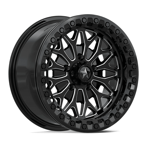 MSA Offroad Wheels Ma53 Bolo Utv Beadlock 15X7 5X114.3 +10MM Gloss Black Milled