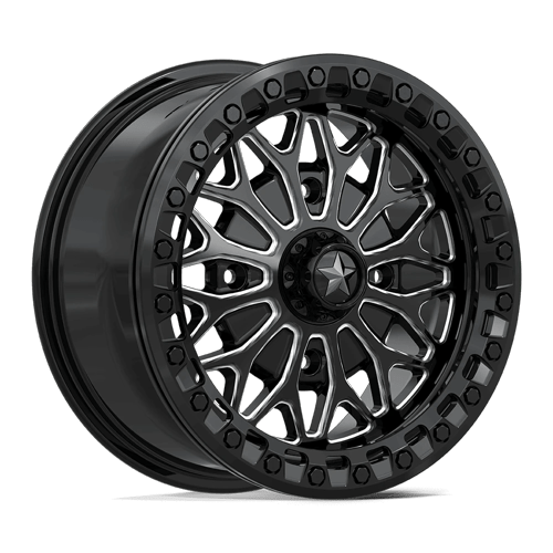 MSA Offroad Wheels Ma53 Bolo Utv Beadlock 15X7 4X110 +38MM Gloss Black Milled