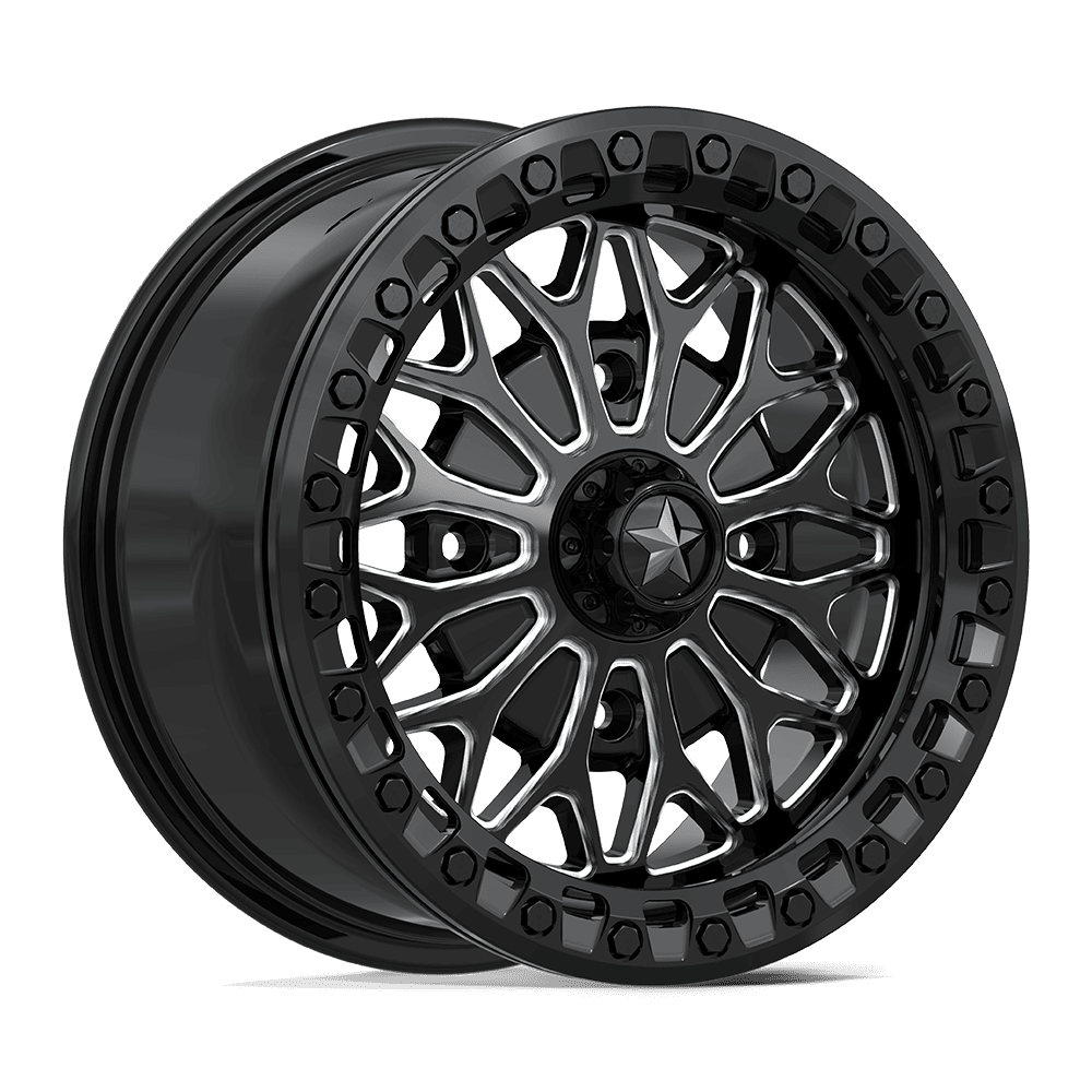 MSA Offroad Wheels Ma53 Bolo Utv Beadlock 15X7 4X137 +38MM Gloss Black Milled