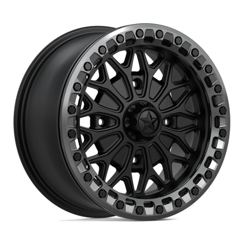 MSA Offroad Wheels Ma53 Bolo Utv Beadlock 15X7 4X110 +38MM Matte Black W/ Gl-Gunmetal Rg