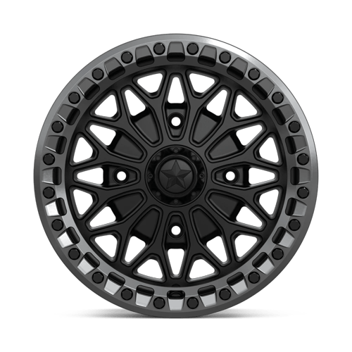 MSA Offroad Wheels Ma53 Bolo Utv Beadlock 15X7 4X156 +38MM Matte Black W/ Gl-Gunmetal Rg