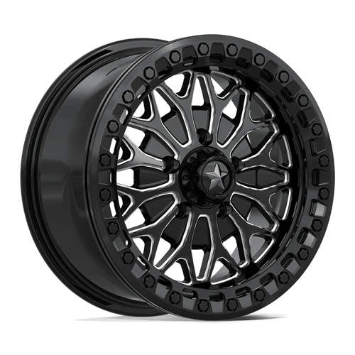MSA Offroad Wheels Ma53 Bolo Utv Beadlock 15X7 5X114.3 +38MM Gloss Black Milled