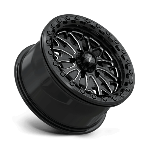 MSA Offroad Wheels Ma53 Bolo Utv Beadlock 15X7 5X114.3 +38MM Gloss Black Milled