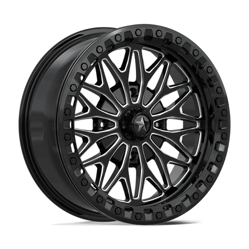 MSA Offroad Wheels Ma53 Bolo Utv Beadlock 18X7 4X137 +10MM Gloss Black Milled