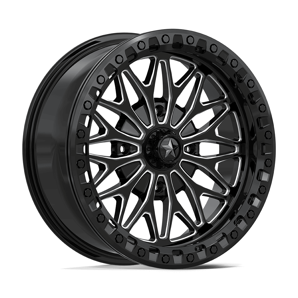 MSA Offroad Wheels Ma53 Bolo Utv Beadlock 18X7 4X137 +10MM Gloss Black Milled