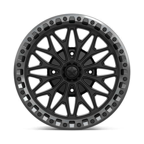 MSA Offroad Wheels Ma53 Bolo Utv Beadlock 18X7 4X156 +10MM Matte Black W/ Gl-Gunmetal Rg