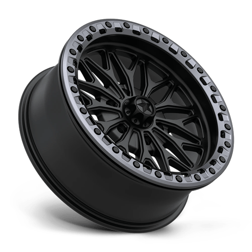 MSA Offroad Wheels Ma53 Bolo Utv Beadlock 18X7 6X139.7 +10MM Matte Black W/ Gl-Gunmetal Rg