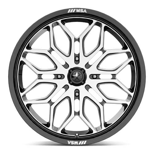 MSA Offroad Wheels M47 Sniper Utv 18X7 4X110 +10MM Gloss Black Machined