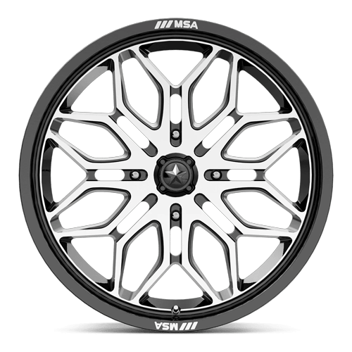 MSA Offroad Wheels M47 Sniper Utv 24X7 4X156 +10MM Gloss Black Machined