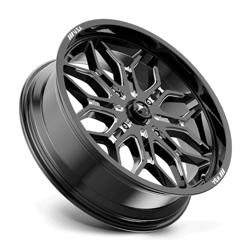 MSA Offroad Wheels M47 Sniper Utv 20X7 4X110 +10MM Gloss Black Milled