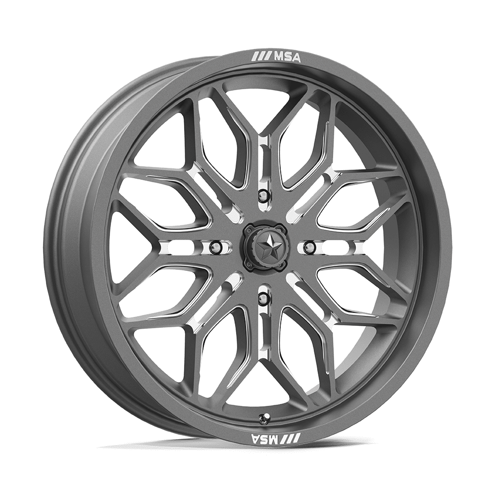 MSA Offroad Wheels M47 Sniper Utv 24X7 4X156 +10MM Gunmetal Milled