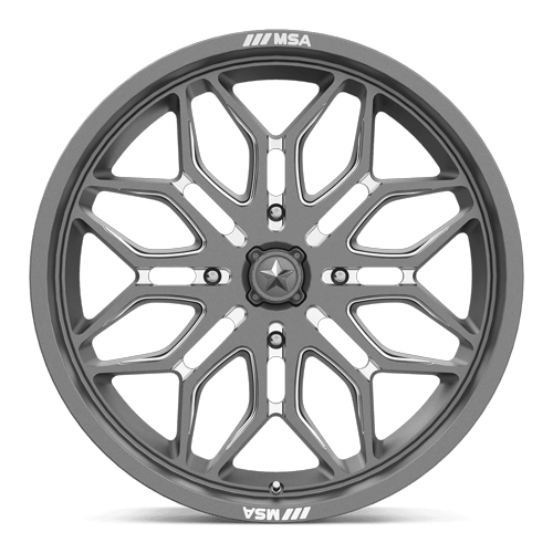 MSA Offroad Wheels M47 Sniper Utv 24X7 4X156 +10MM Gunmetal Milled