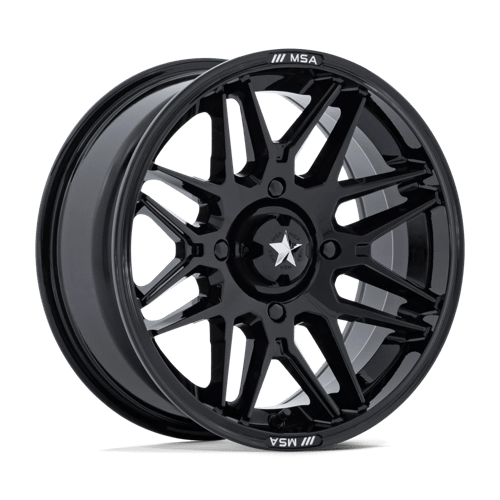 MSA Offroad Wheels M52 Radar Utv 14X7 4X137 -47MM Gloss Black