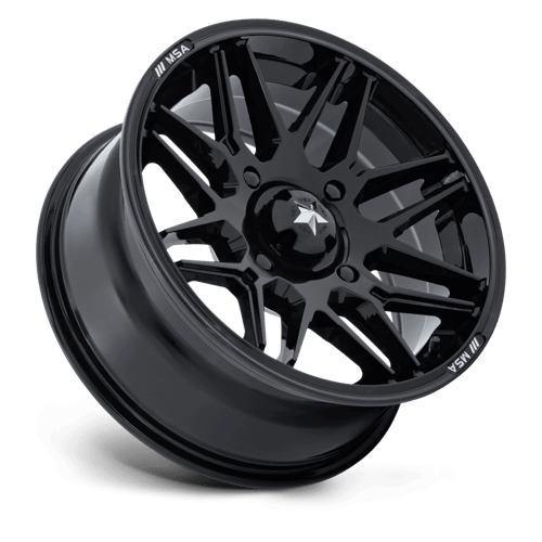 MSA Offroad Wheels M52 Radar Utv 15X7 4X137 +10MM Gloss Black