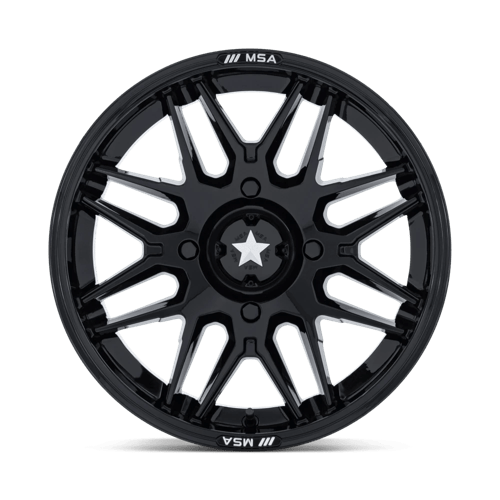 MSA Offroad Wheels M52 Radar Utv 14X7 4X110 -47MM Gloss Black
