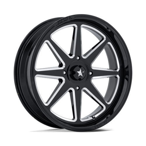 MSA Offroad Wheels M54 Spark Utv 14X7 4X137 -47MM Gloss Black Milled