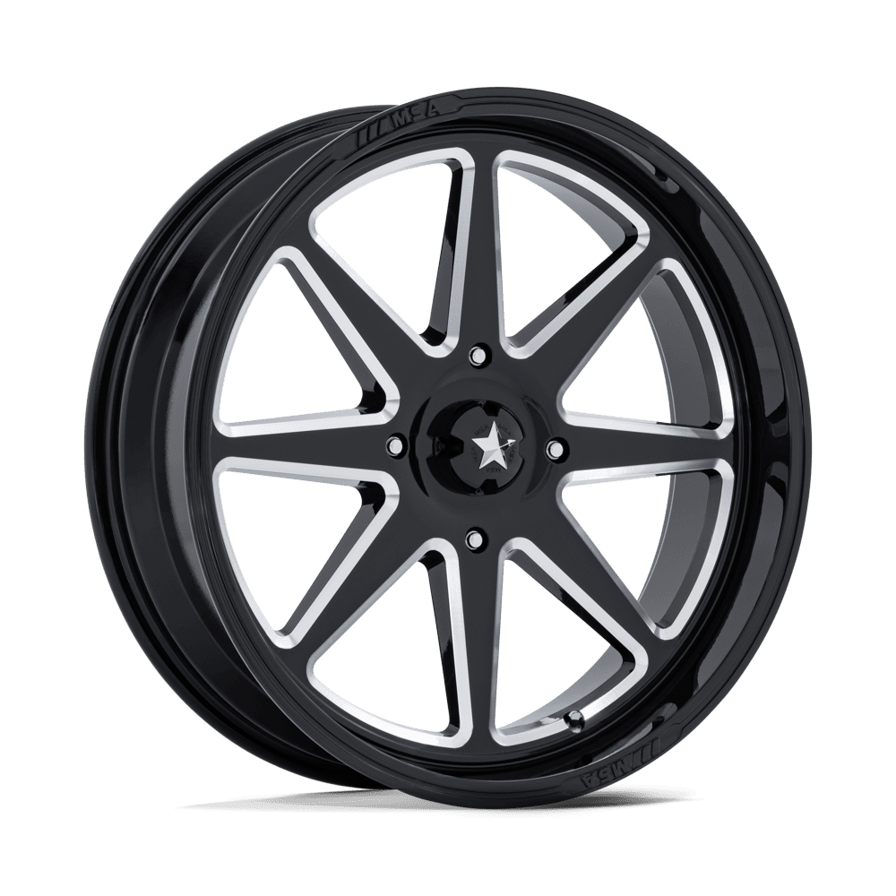 MSA Offroad Wheels M54 Spark Utv 14X7 4X156 -47MM Gloss Black Milled