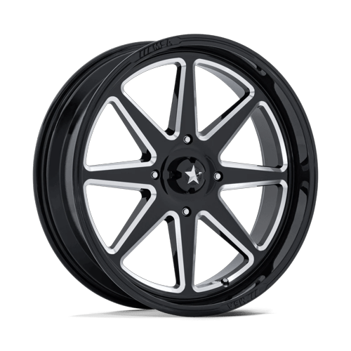 MSA Offroad Wheels M54 Spark Utv 24X7 4X137 +0MM Gloss Black Milled