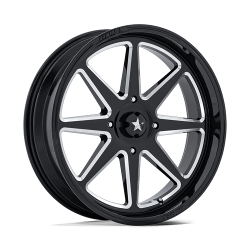 MSA Offroad Wheels M54 Spark Utv 24X7 5X114.3 +0MM Gloss Black Milled