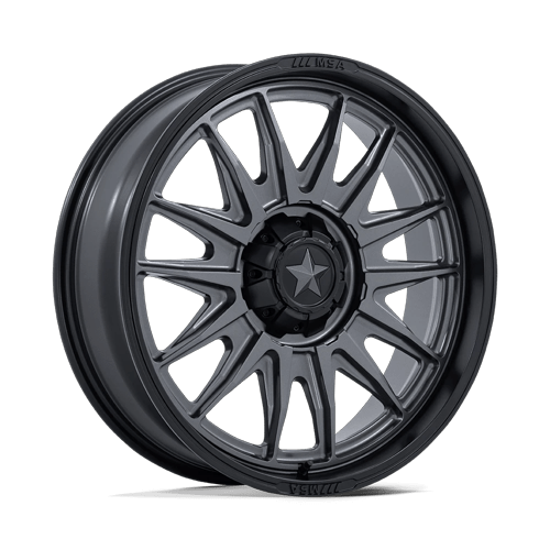 MSA Offroad Wheels M55 Commander Utv 18X7 5X114.3 +10MM Matte Gunmetal W/ M-Blk Lip