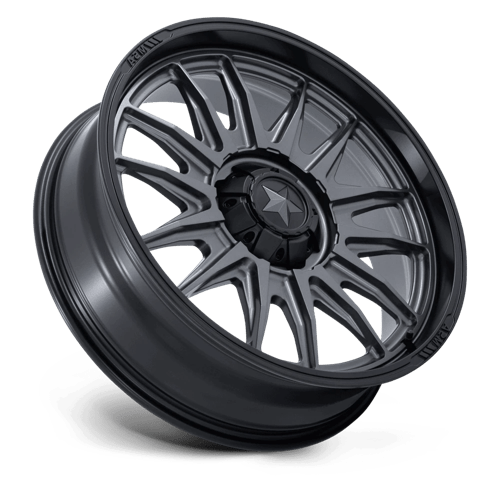 MSA Offroad Wheels M55 Commander Utv 22X7 5X114.3 +0MM Matte Gunmetal W/ M-Blk Lip