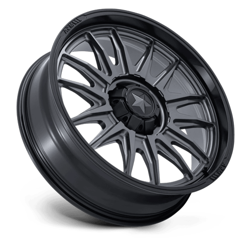 MSA Offroad Wheels M55 Commander Utv 20X7 4X110 +0MM Matte Gunmetal W/ M-Blk Lip