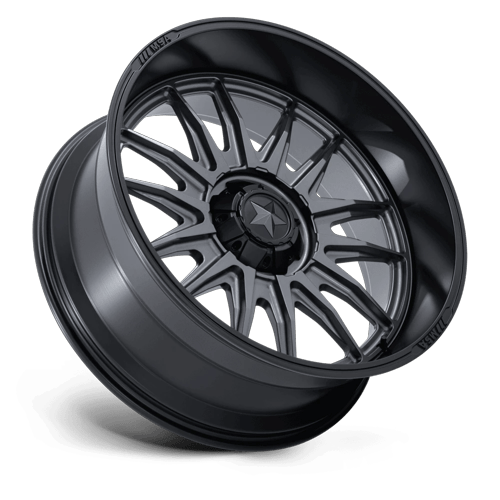 MSA Offroad Wheels M55 Commander Utv 24X10 4X137/4X156/4X156 -25MM Matte Gunmetal W/ M-Blk Lip