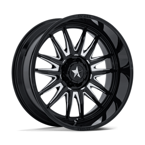 MSA Offroad Wheels M55 Commander Utv 24X10 5X114.3 -25MM Gloss Black Milled