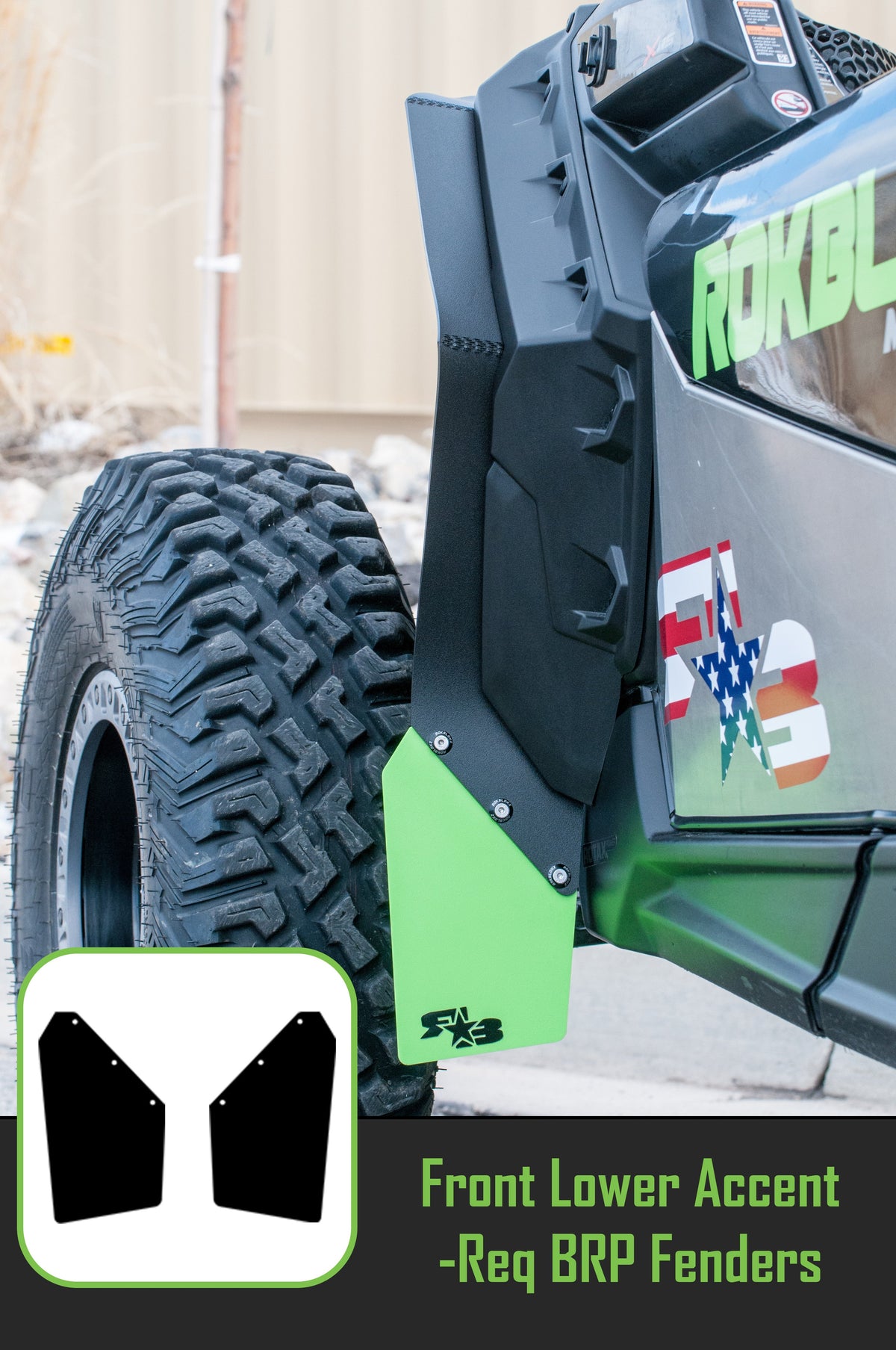 RokBlokz Maverick X3 Replacement Flaps - TRAILING ARM FLAPS or FLARE ACCENTS