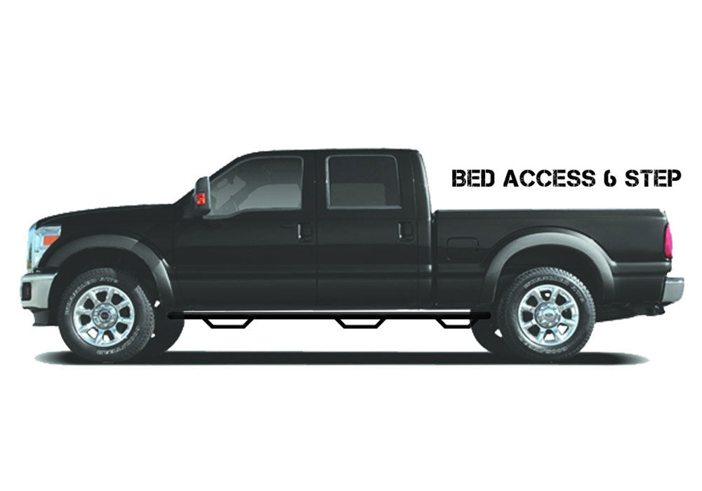 N-Fab Podium LG 07-16 Toyota Tundra Double Cab 6.5ft Bed - Tex Black - Bed Access - 3in - HPT0792QC-6-TX