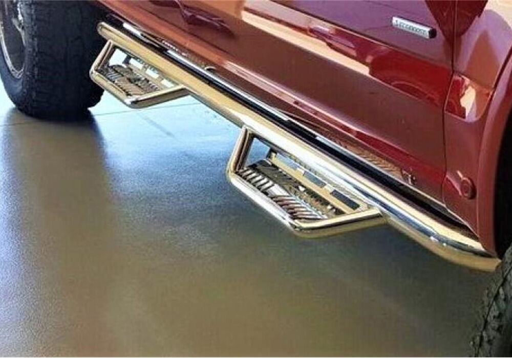 N-Fab Podium SS 17-18 Chevy/GMC 2500/3500 Crew Cab All Beds - Polished Stainless - 3in - HPC1775CC-SS