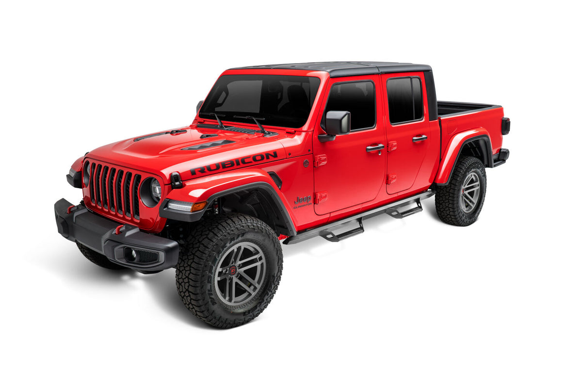 N-Fab Predator Pro Step System 2019 Jeep Wrangler JT 4DR Truck Full Length - Tex. Black - PRJ1980T-TX