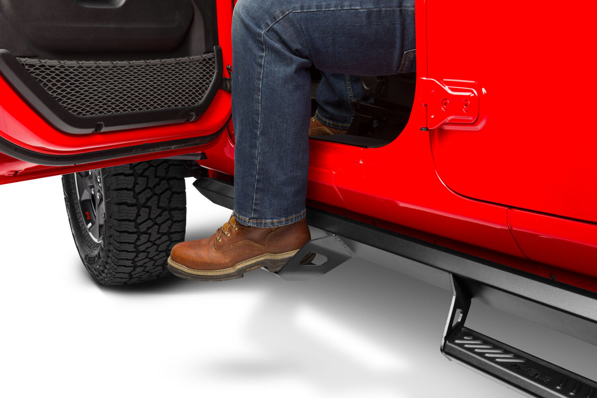 N-Fab Predator Pro Step System 2019 Jeep Wrangler JT 4DR Truck Full Length - Tex. Black - PRJ1980T-TX