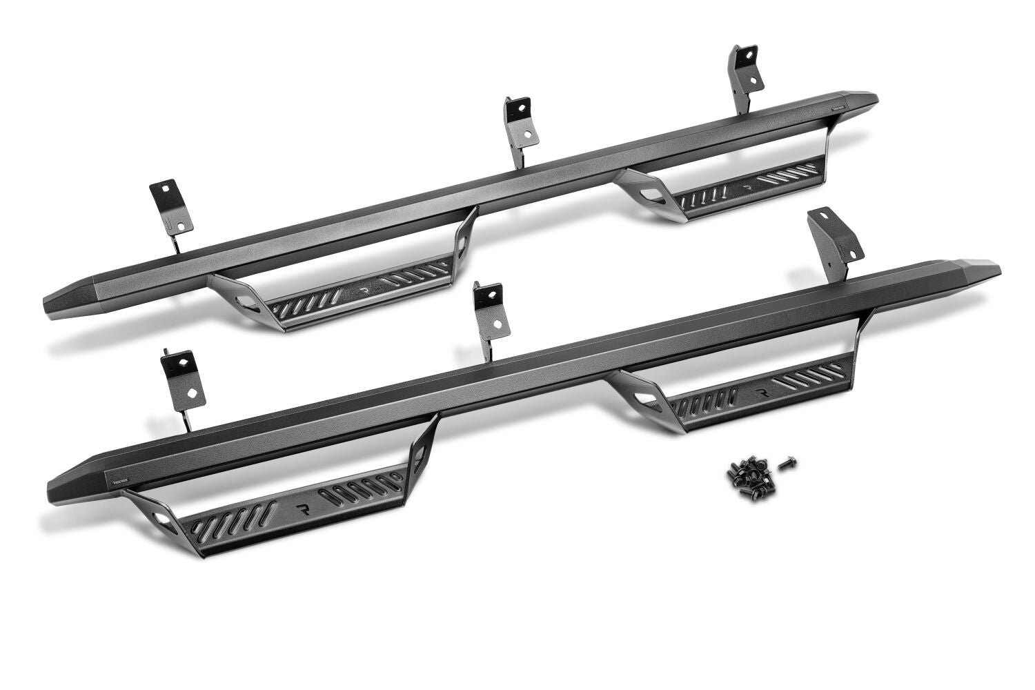 N-Fab Predator Pro 19-20 Chevy/GMC 1500 Double Cab - Cab Length - Tex. Black - PRC1971QC-TX