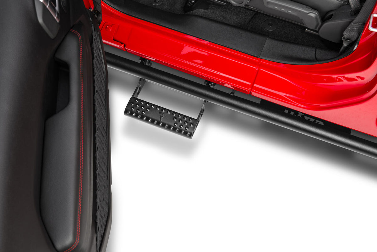 N-Fab RKR Step System 07-17 Jeep Wrangler JK 2 Door All - Tex. Black - 1.75in - J182RKRS2