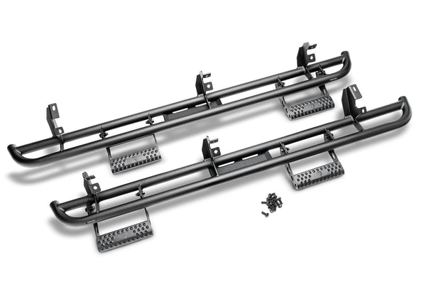 N-Fab RKR Step System 07-17 Jeep Wrangler JK 4 Door All - Tex. Black - 1.75in - J074RKRS4