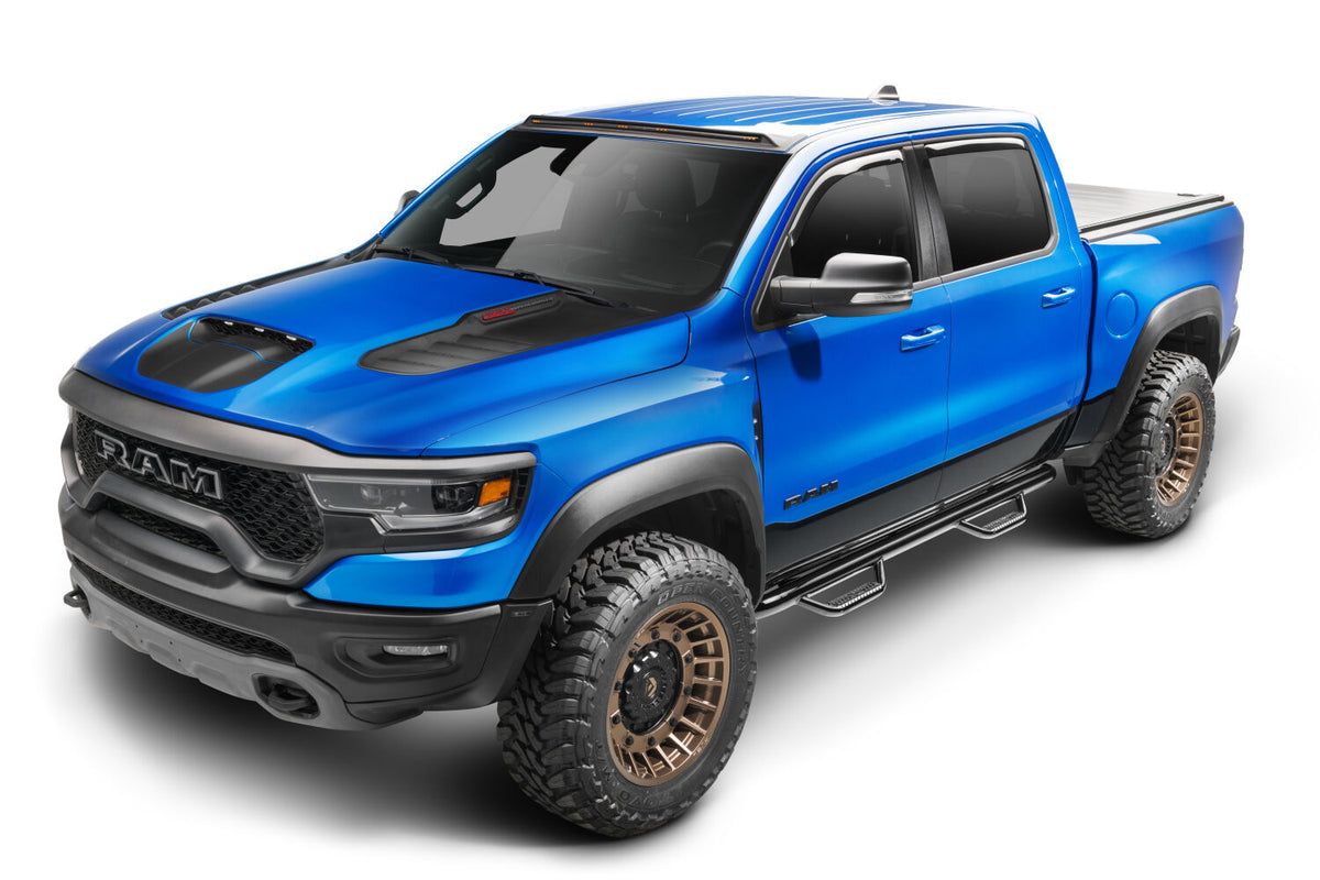 N-Fab Nerf Step 2019 Dodge Ram 1500 Crew Cab 5.7ft Bed - Gloss Black - Cab Length - 3in - D1980CC