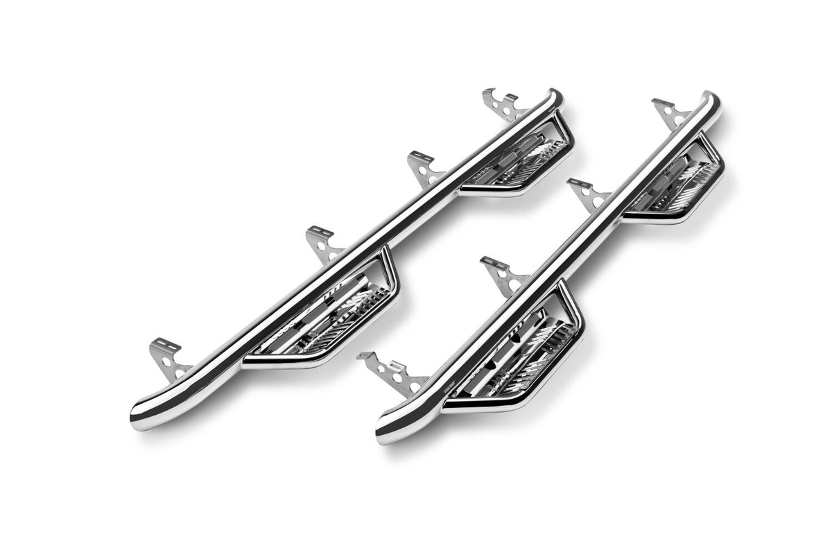 N-Fab Podium SS 2018 Jeep Wrangler JL 4DR SUV - Full Length Polished Stainless - 3in - HPJ1866-SS