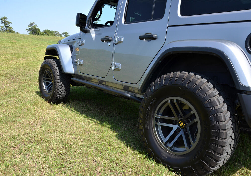 N-Fab Trail Slider Steps 2020 Jeep Wrangler Gladiator JT 4 Door All Beds - SRW - Textured Black - TSJ194-TX