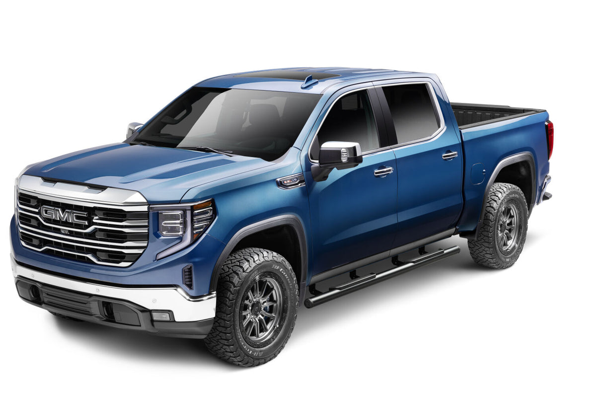 RealTruck 19-26 Chevy Silverado/GMC Sierra 1500 Crew Cab Traxio 3in Nerf Bars - Textured Black - view 7