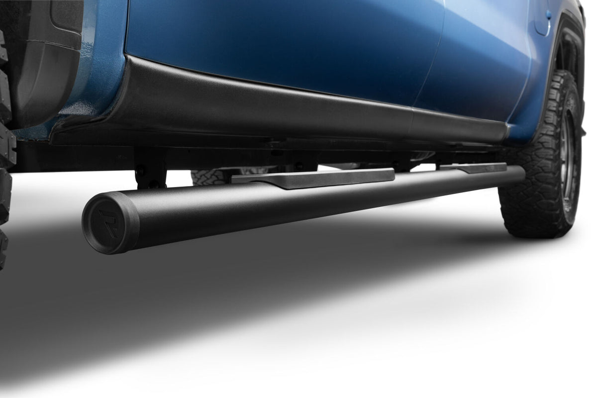RealTruck 19-26 Chevy Silverado/GMC Sierra 1500 Crew Cab Traxio 3in Nerf Bars - Textured Black