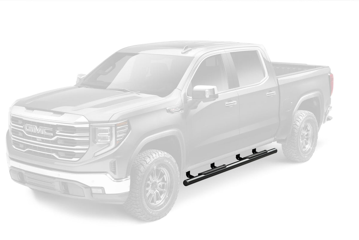 RealTruck 19-26 Chevy Silverado/GMC Sierra 1500 Crew Cab Traxio 3in Nerf Bars - Textured Black - view 5