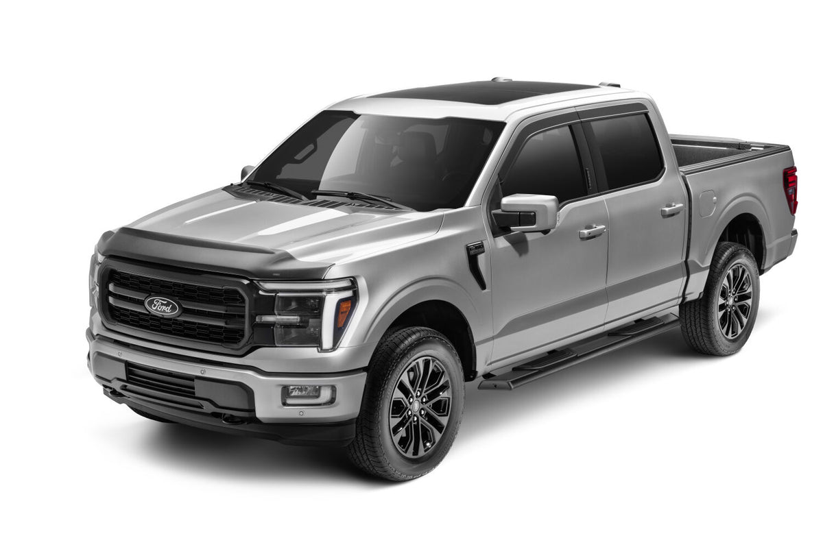 RealTruck 15-26 Ford F150 / 17-26 Ford F250/F350 SD Crew Cab Traxio 5in Nerf Bars - Textured Black - view 8