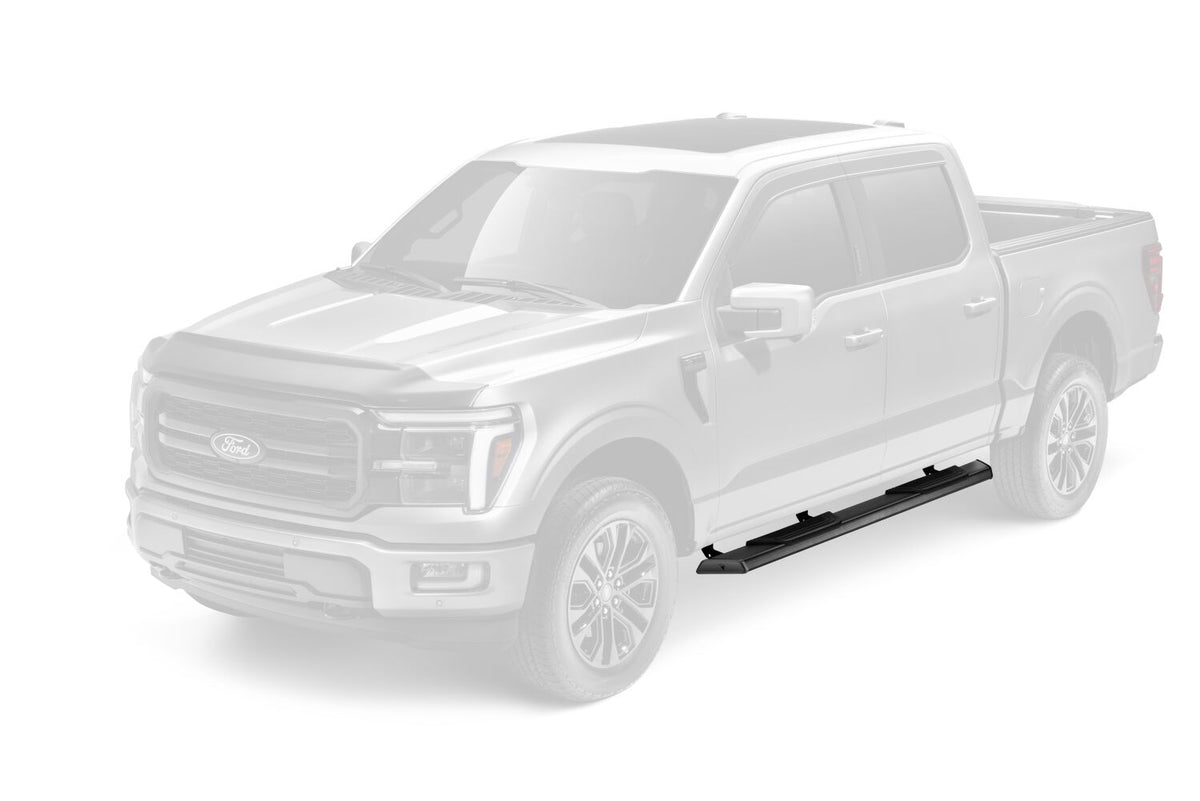 RealTruck 15-26 Ford F150 / 17-26 Ford F250/F350 SD Crew Cab Traxio 5in Nerf Bars - Textured Black - view 2