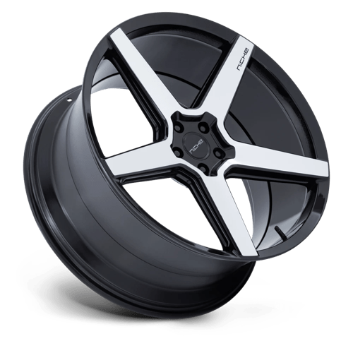 Niche 1PC Nc283 Modena 22X9 5X114.3 +35MM Gloss Black W/ Machined Face