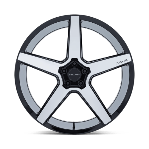 Niche 1PC Nc283 Modena 20X10.5 5X120 +38MM Gloss Black W/ Machined Face