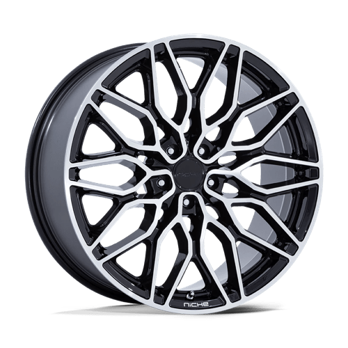 Niche 1PC Nc277 Calabria 5 20X10.5 5X120 +38MM Gloss Black Machined