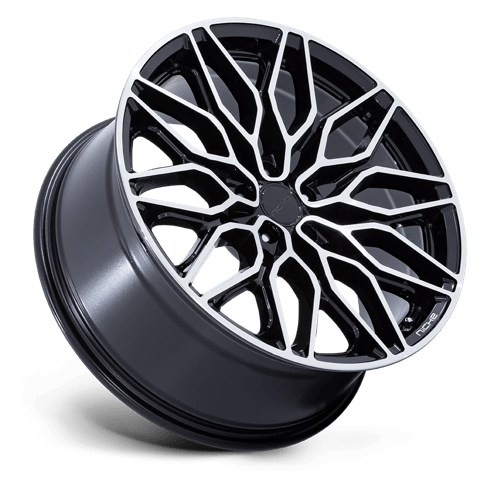 Niche 1PC Nc277 Calabria 5 20X9 5X114.3 +35MM Gloss Black Machined